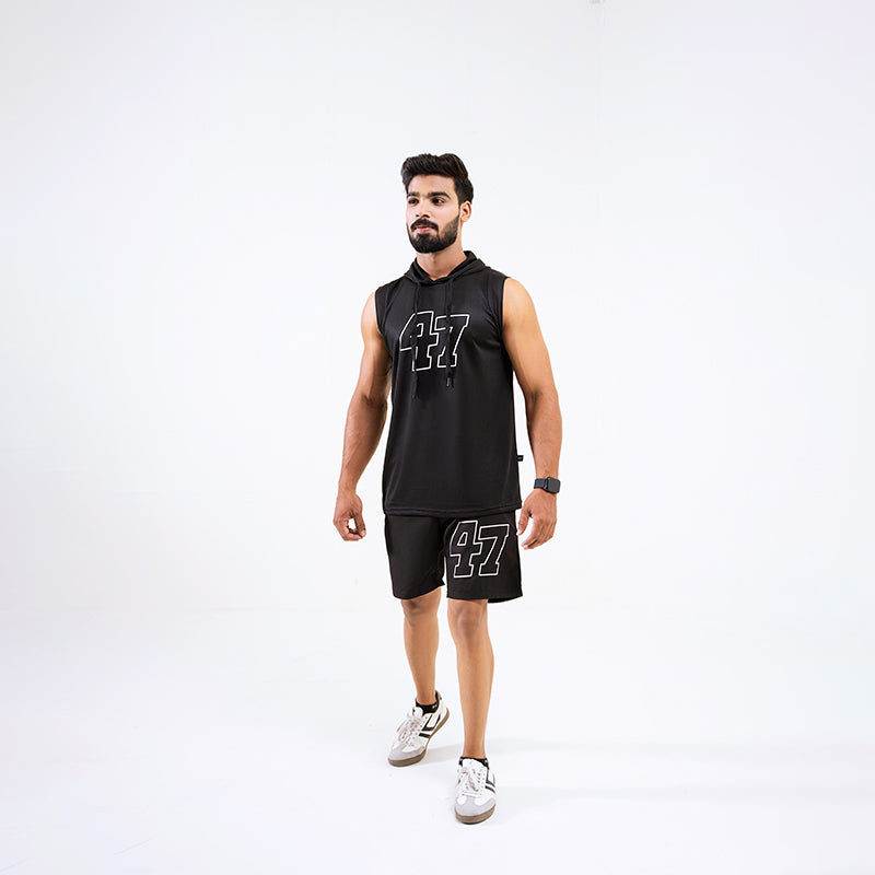 Black Pro Training Sleeveless Hoodie