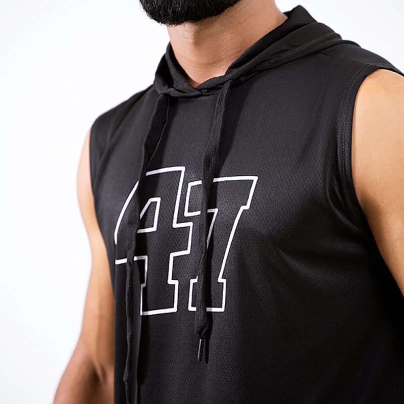 Black Pro Training Sleeveless Hoodie