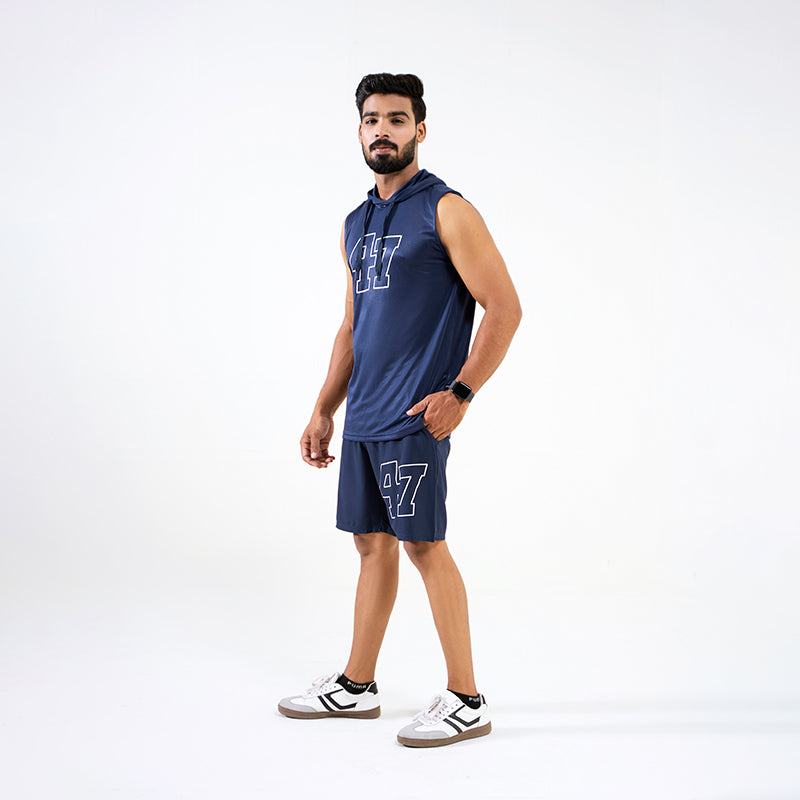 Blue Pro Training Sleeveless Hoodie