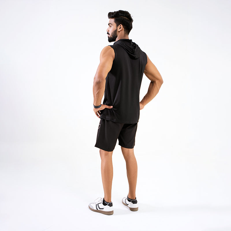Black Pro Training Sleeveless Hoodie