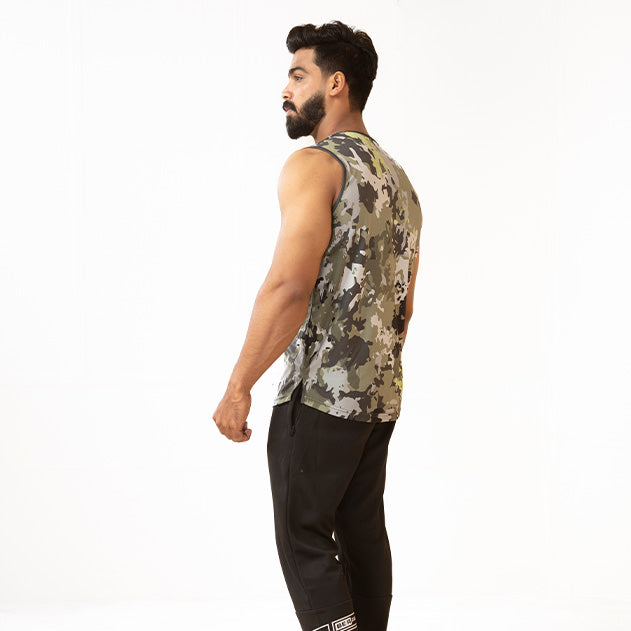 Green Camo Mesh Sleeveless